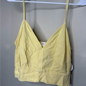 Sienna Sky Yellow Crop Top
